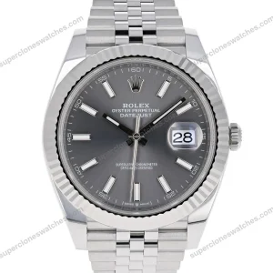 Super-Clone-Rolex-Datejust-Rhodium-Dial-126334-Jubilee-41-mm-1