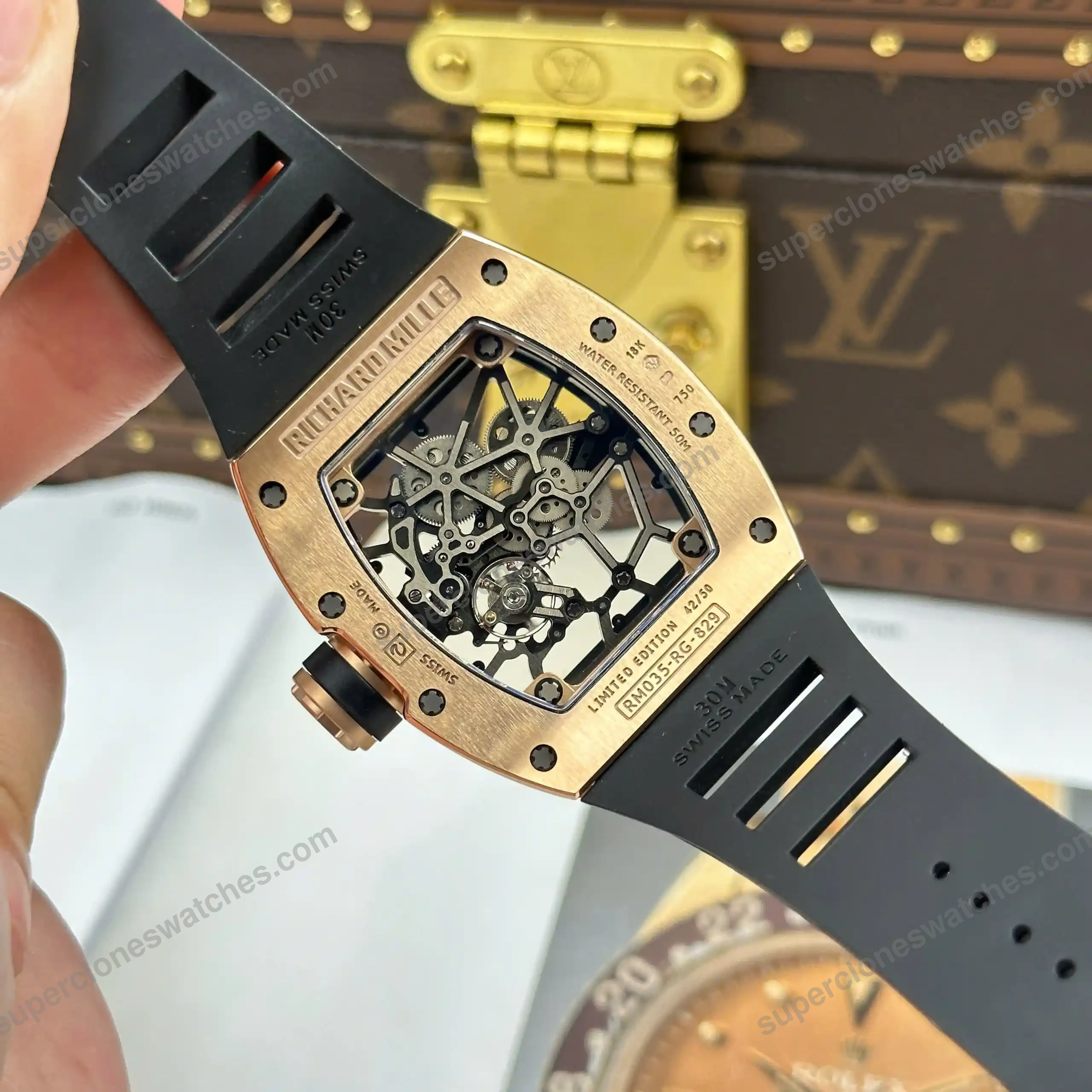 Super-Clone-Richard-Mille-RM-35-Richard-Mille-Americas-Rose-Gold-Toro-Limited-Ed-8