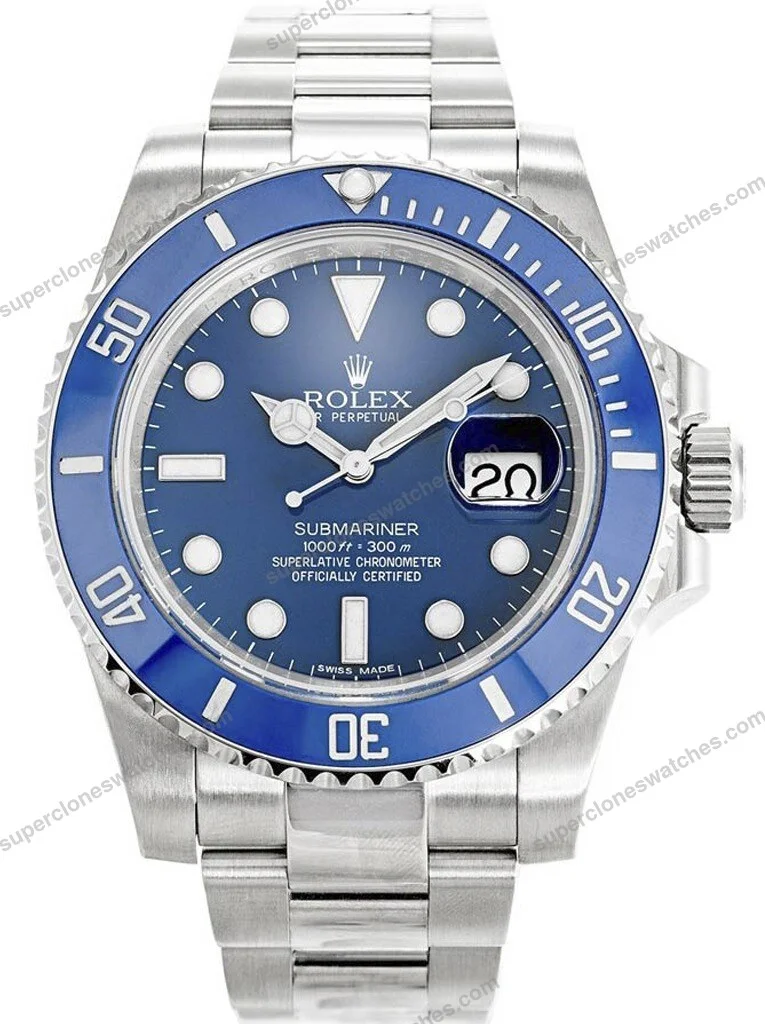 Super-Clone-Rolex-Submariner-Blue-Dial-116619LB-Smurf-1