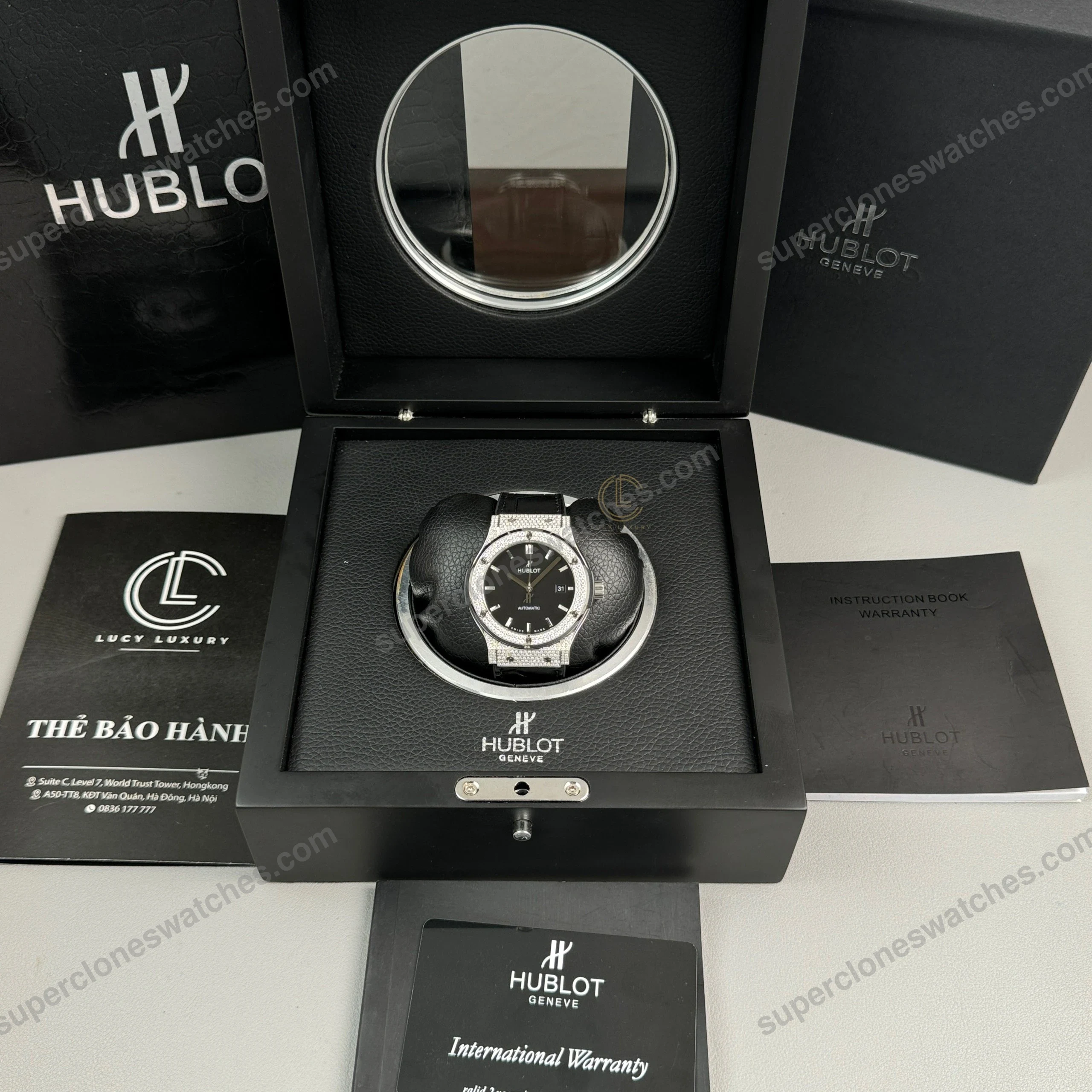 Super-Clone-Hublot-Classic-Fusion-Diamonds-Moissanite-Pave-42mm-Dial-Black-–-C-9
