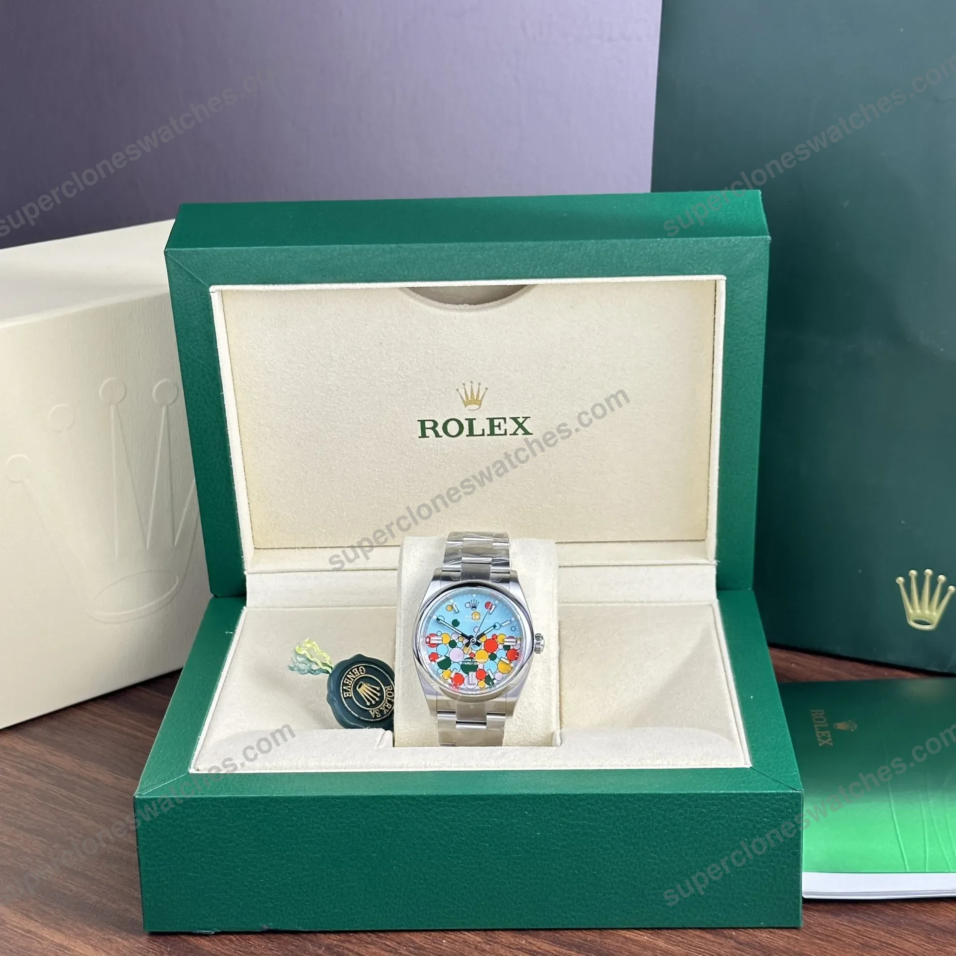 Super-Clone-Rolex-Oyster-Perpetual-Turquoise-Dial-126000-36-mm-9