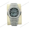 Super-Clone-Patek-Philippe-Nautilus-57121A-40mm-Custom-Full-Moissanite-Baguette-1