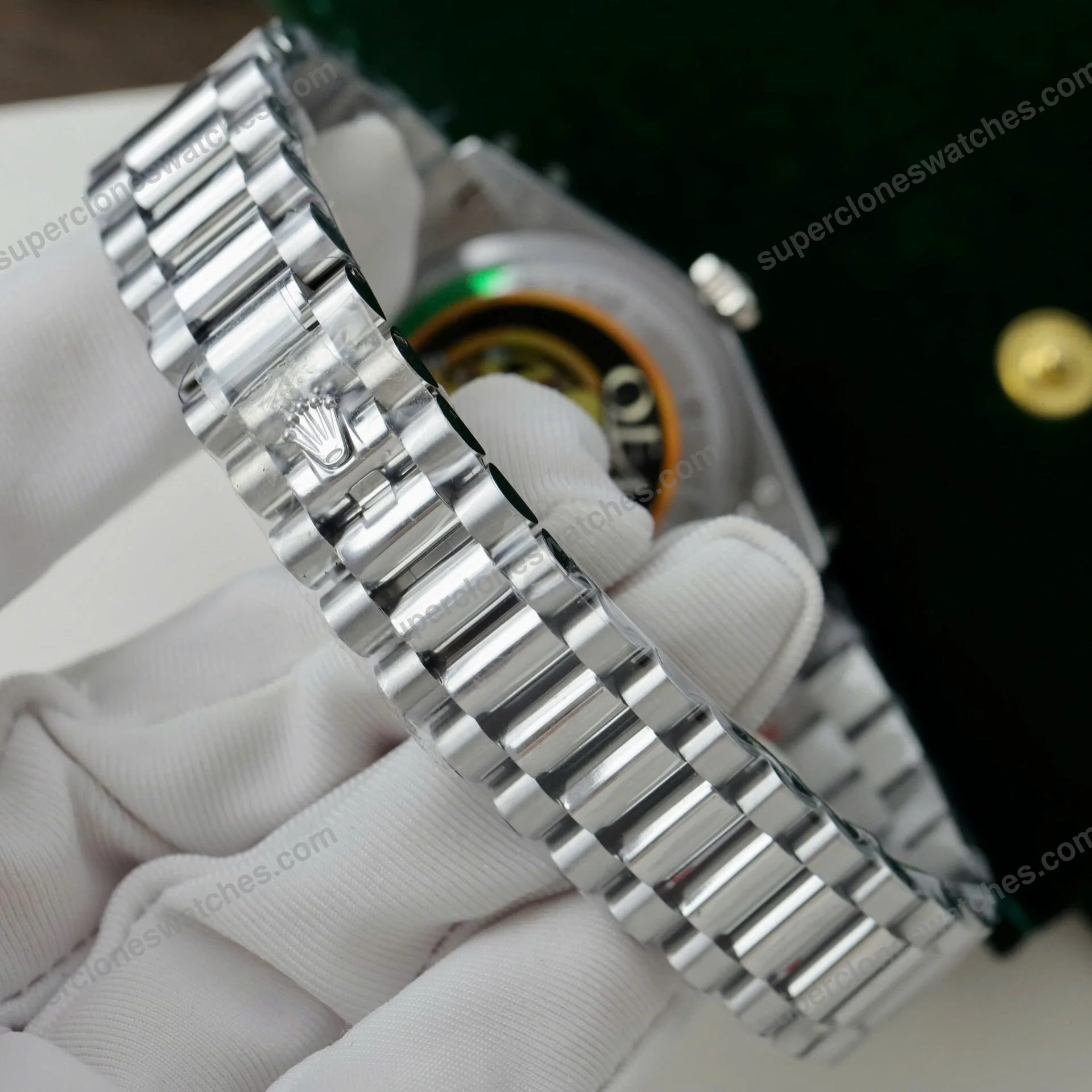 Super-Clone-Rolex-Day-Date-White-Mother-of-Pearl-Diamond-Dial-128236-0021-36-mm-10