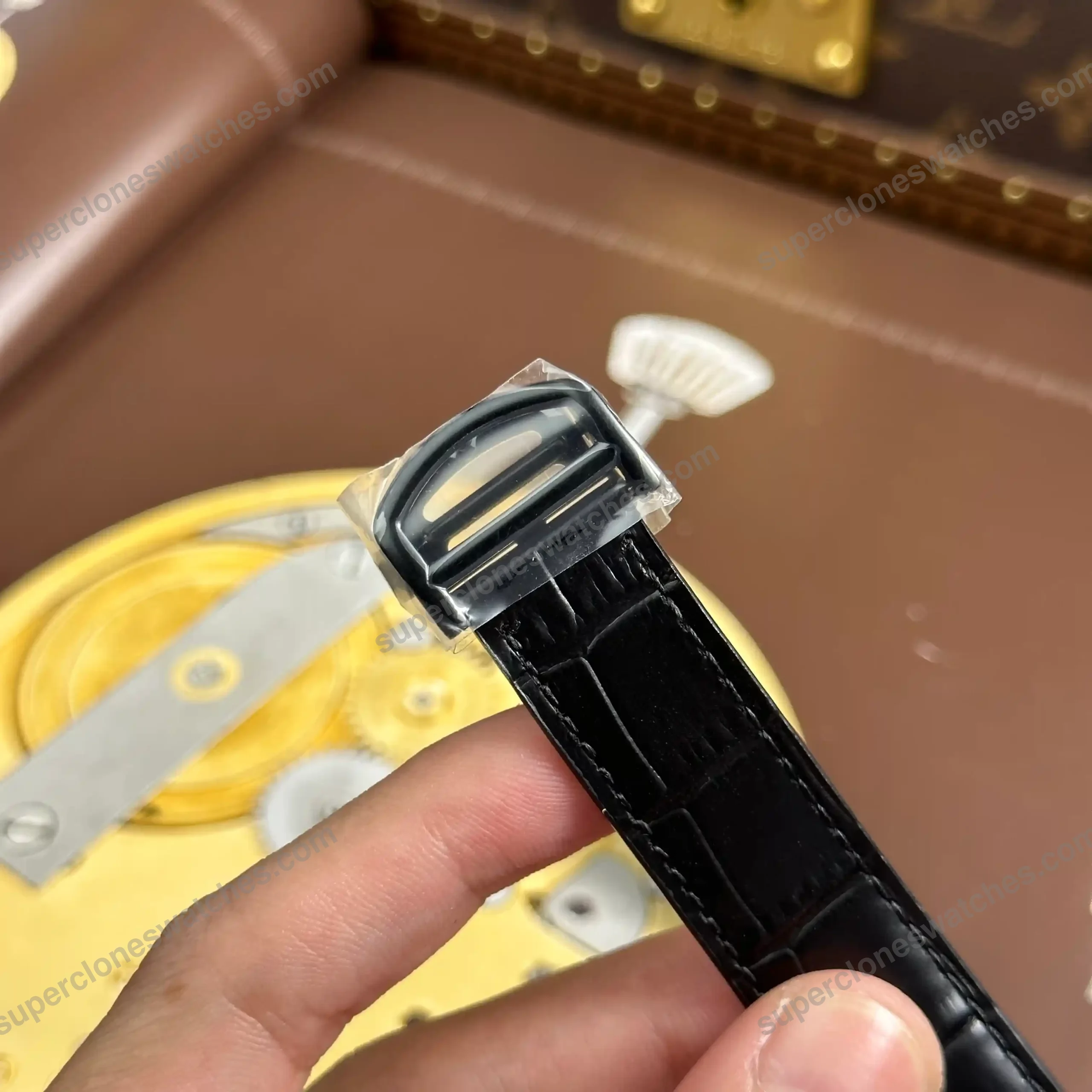 Super-Clone-Cartier-Santos-Large-Skeleton-Black-39mm-7