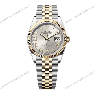 Super-Clone-Rolex-Datejust-Silver-Roman-Diamond-Dial-126233-0031-36-mm-1