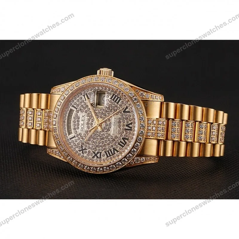 Super-Clone-Rolex-Day-Date-Gold-Dial-1453956-37-mm-3