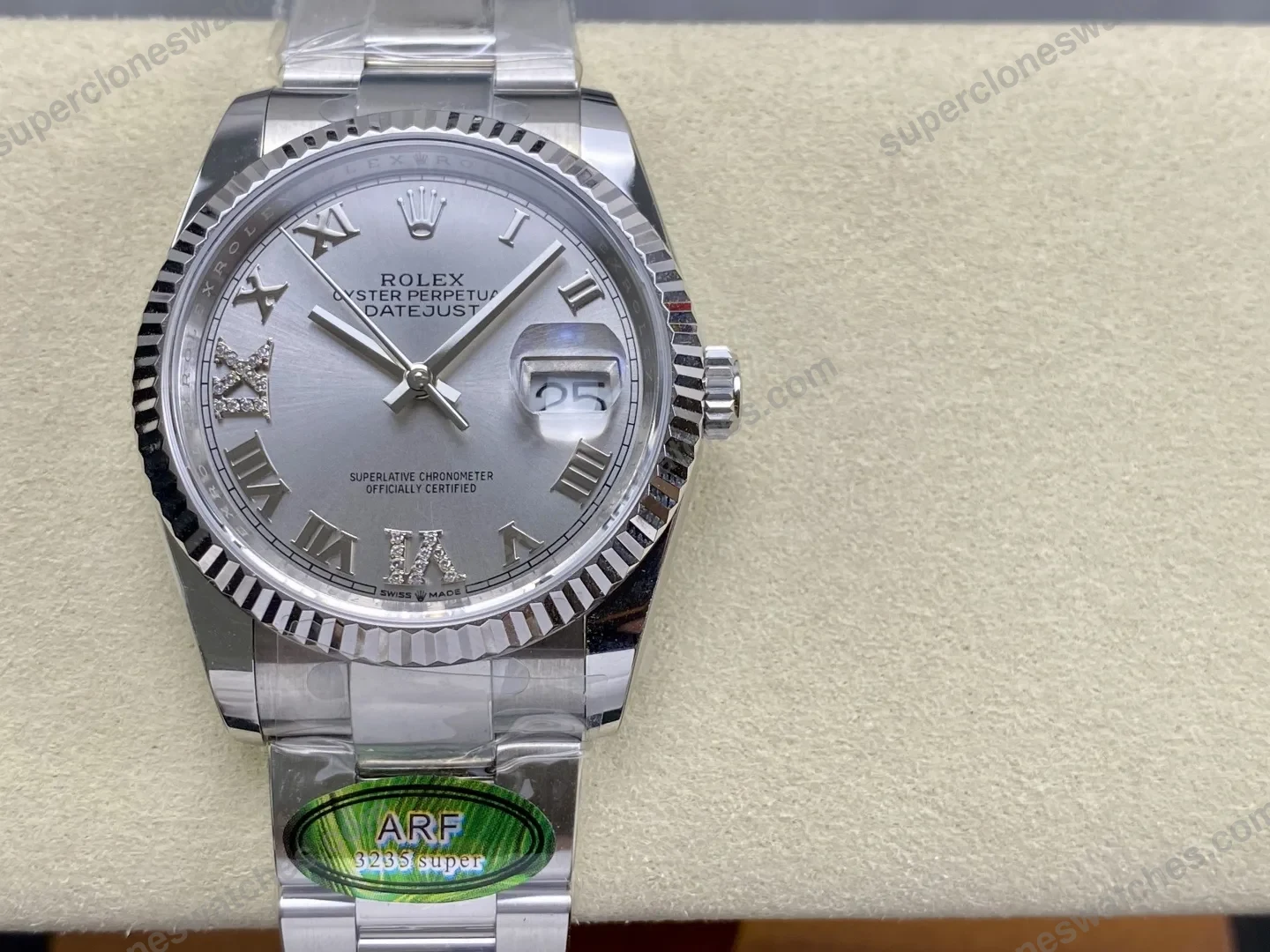 super-clone-rolex-datejust-silver-roman-diamond-dial-126234-0030-36-mm-view-1