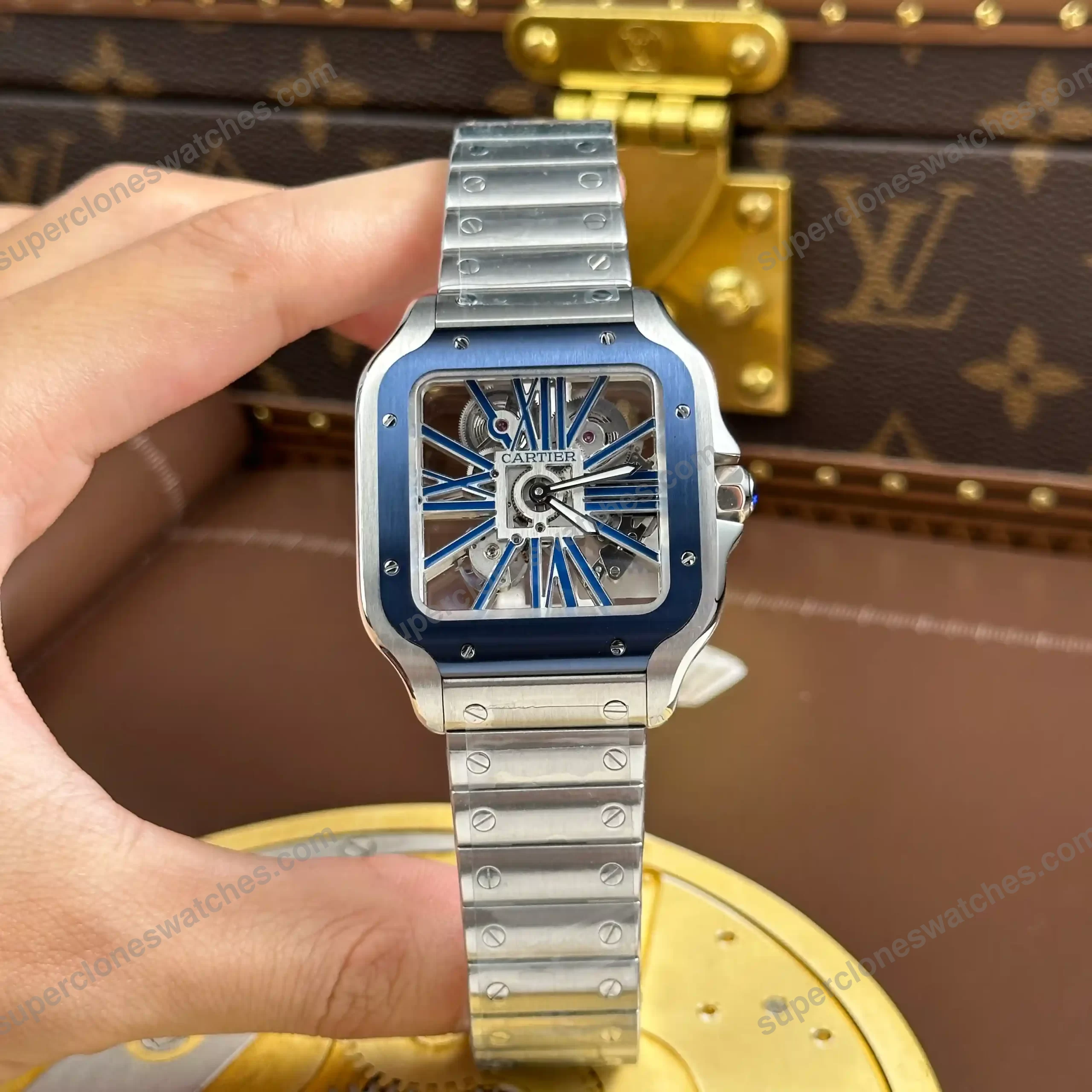 Super-Clone-Cartier-Santos-Large-Skeleton-WHSA0026-39mm-4