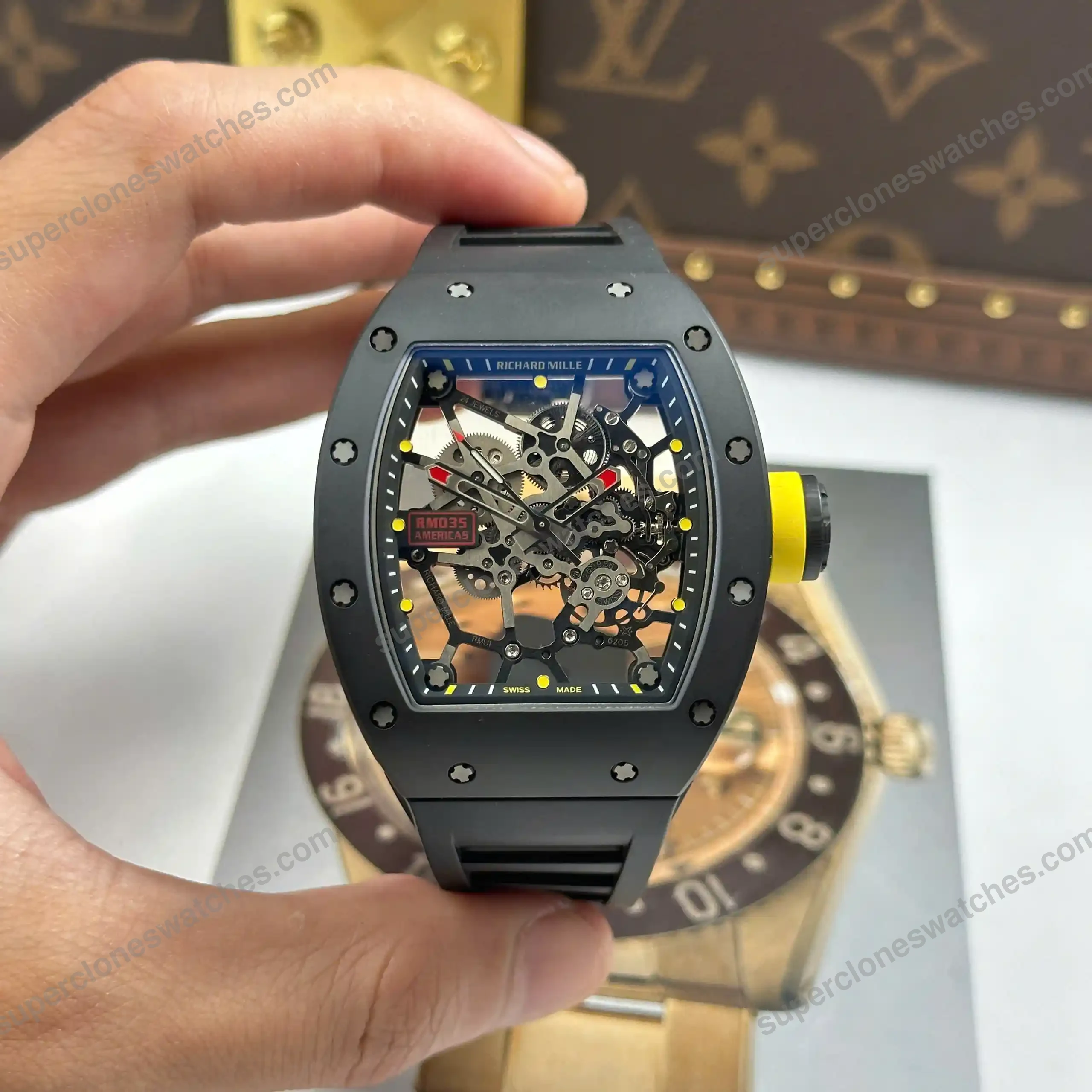 Super-Clone-Richard-Mille-RM-35-Richard-Mille-Americas-Toro-42mm-Black-Ceramic-2