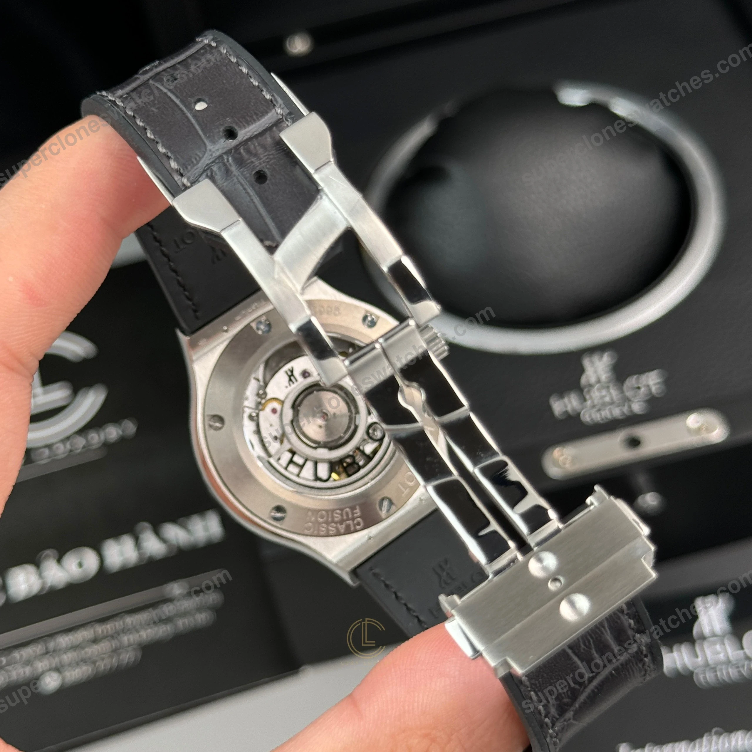 Super-Clone-Hublot-Classic-Fusion-Titanium-38mm-Gray-Dial-Unisex-Size-7