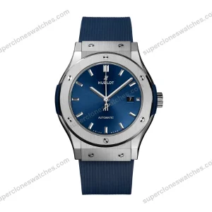 Super-Clone-Hublot-Classic-Fusion-Titanium-38mm-Blue-Dial-Unisex-Size-1