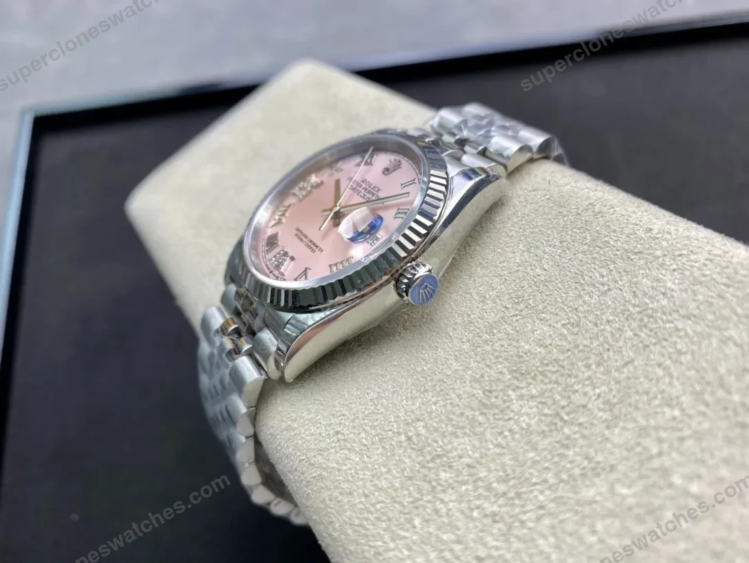 super-clone-rolex-datejust-pink-roman-dial-126234-0031-36-mm-view-5