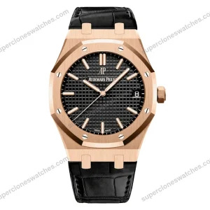 Super-Clone-Audemars-Piguet-Royal-Oak-15500OR-Rose-Gold-41mm-Black-Dial-1