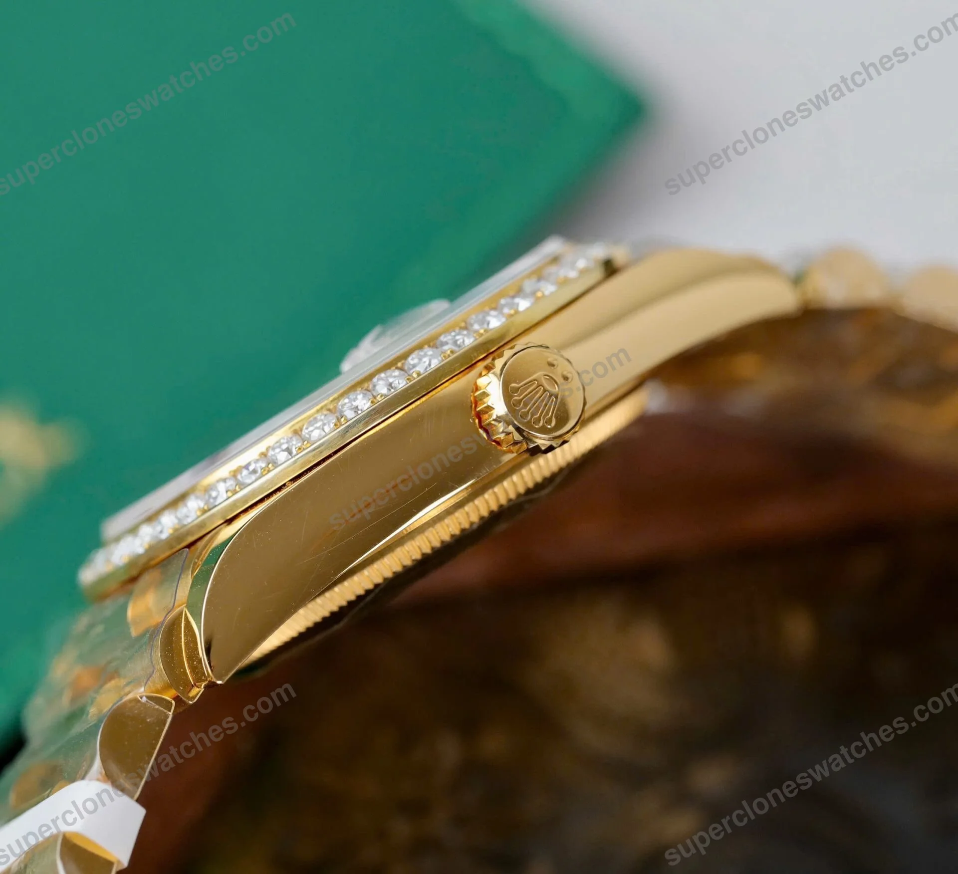 Super-Clone-Rolex-Day-Date-Diamond-Paved-Dial-128348rbr-0030-36-mm-8
