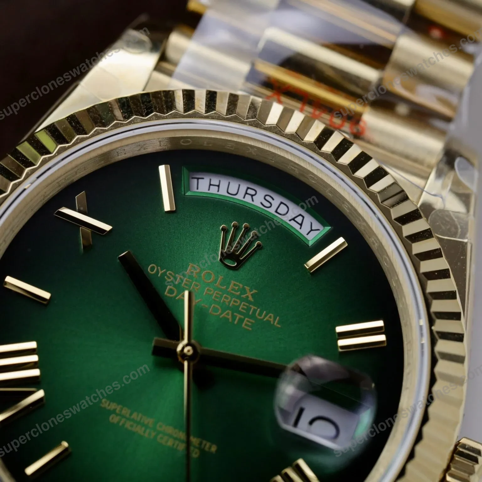 Super-Clone-Rolex-Day-Date-Green-Ombre-Dial-128238-0118-36-mm-5