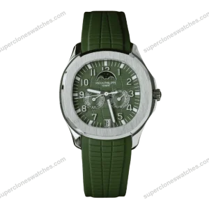 Super-Clone-Patek-Philippe-Aquanaut-5261A-Moonphase-Green-40mm-1