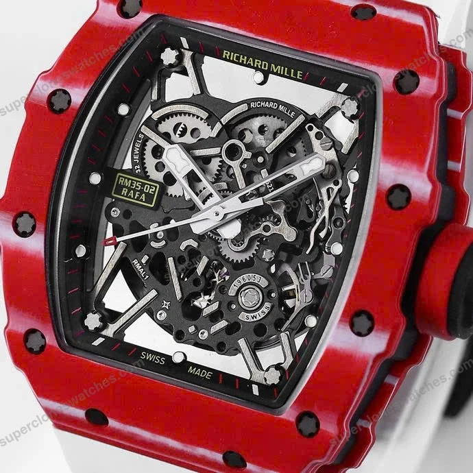 Super-Clone-Richard-Mille-RM-35-02-Richard-Mille-Rafael-Nadal-Red-White-Strap-Ca-4