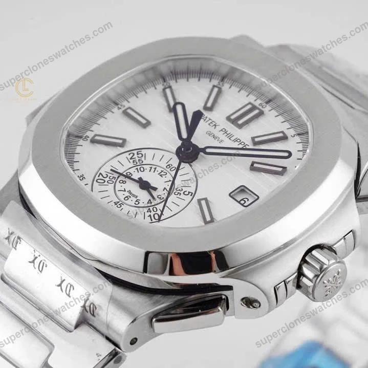 Super-Clone-Patek-Philippe-Nautilus-Chronograph-59801A-019-40.5mm-White-Dial-4