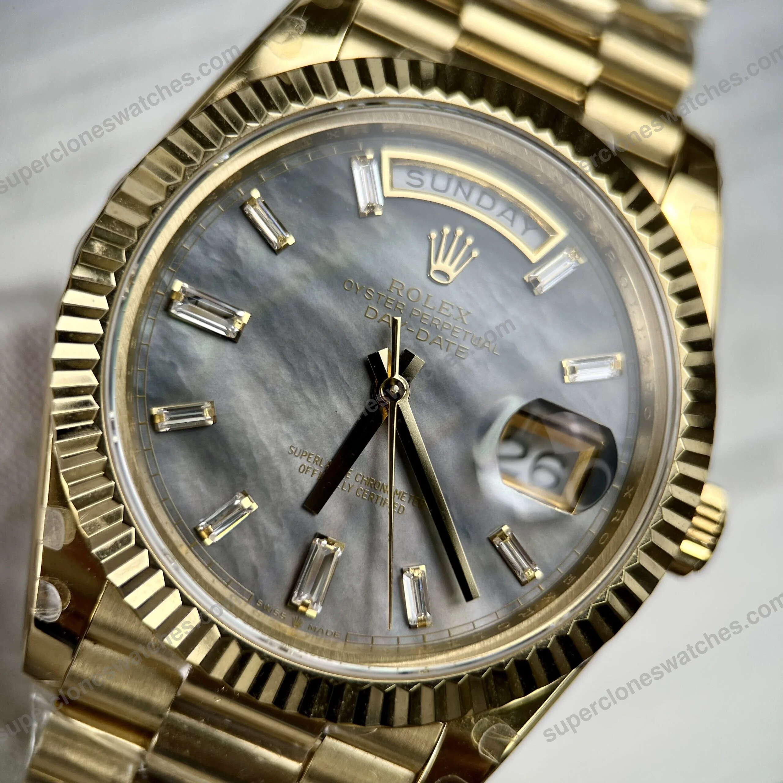 Super-Clone-Rolex-Day-Date-White-Mother-of-Pearl-Diamond-Dial-128238-0123-36-mm-4