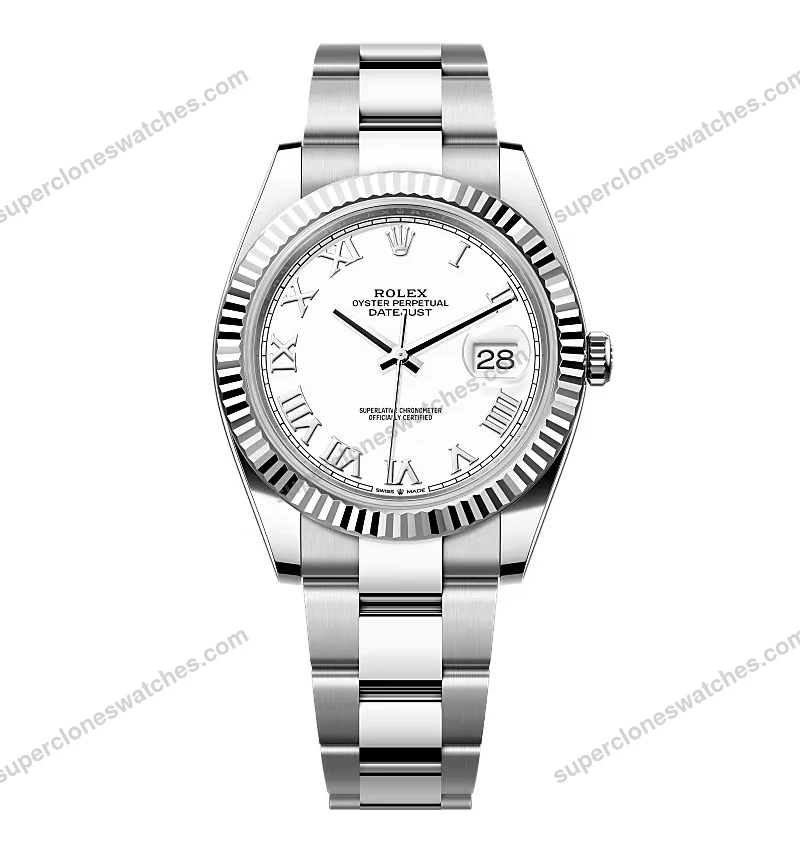Super-Clone-Rolex-Datejust-White-Roman-Dial-126334-0023-41-mm-1