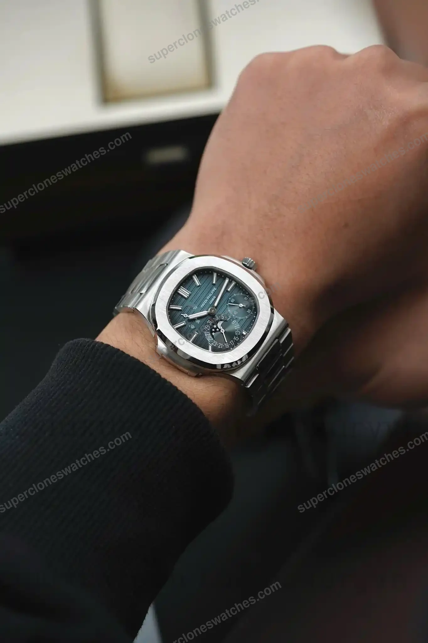 Super-Clone-Patek-Philippe-Nautilus-57121A-001-Blue-Steels-8