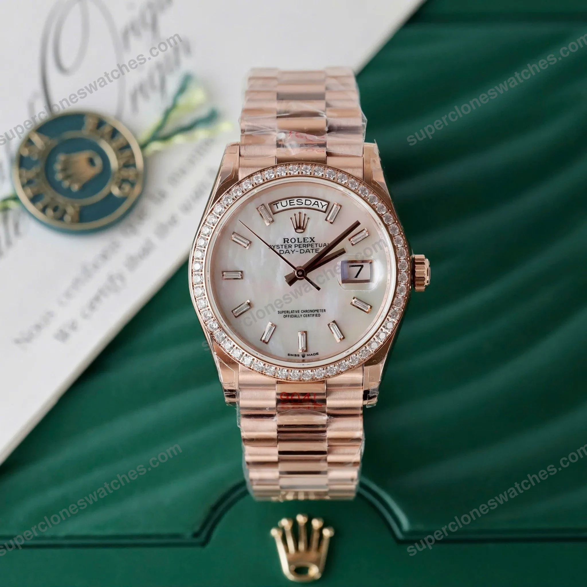 Super-Clone-Rolex-Day-Date-White-Mother-of-Pearl-Diamond-Dial-128345rbr-0077-36-2