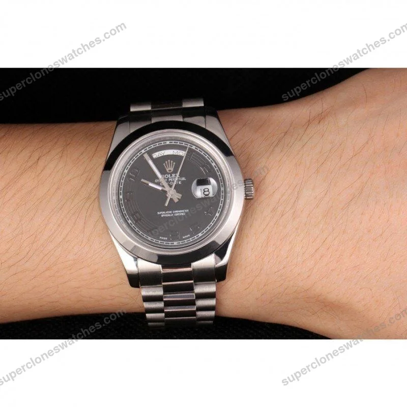 Super-Clone-Rolex-Day-Date-Black-Dial-80294-40-mm-11