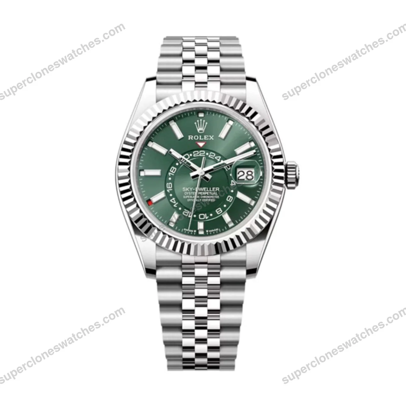 Super-Clone-Rolex-Sky-Dweller-Mint-green-Dial-336934-Jubilee-1