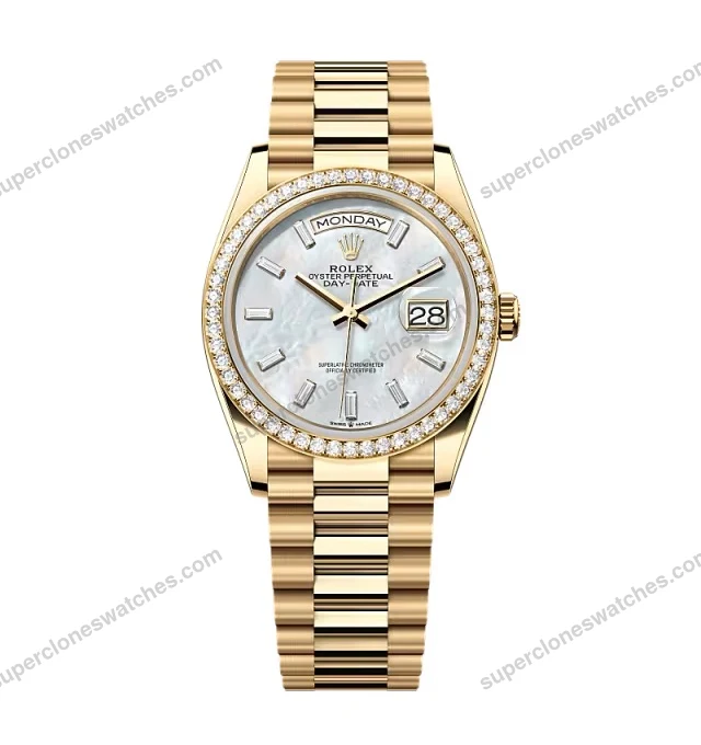 Super-Clone-Rolex-Day-Date-White-Mother-of-Pearl-Diamond-Dial-128348rbr-0070-36-1