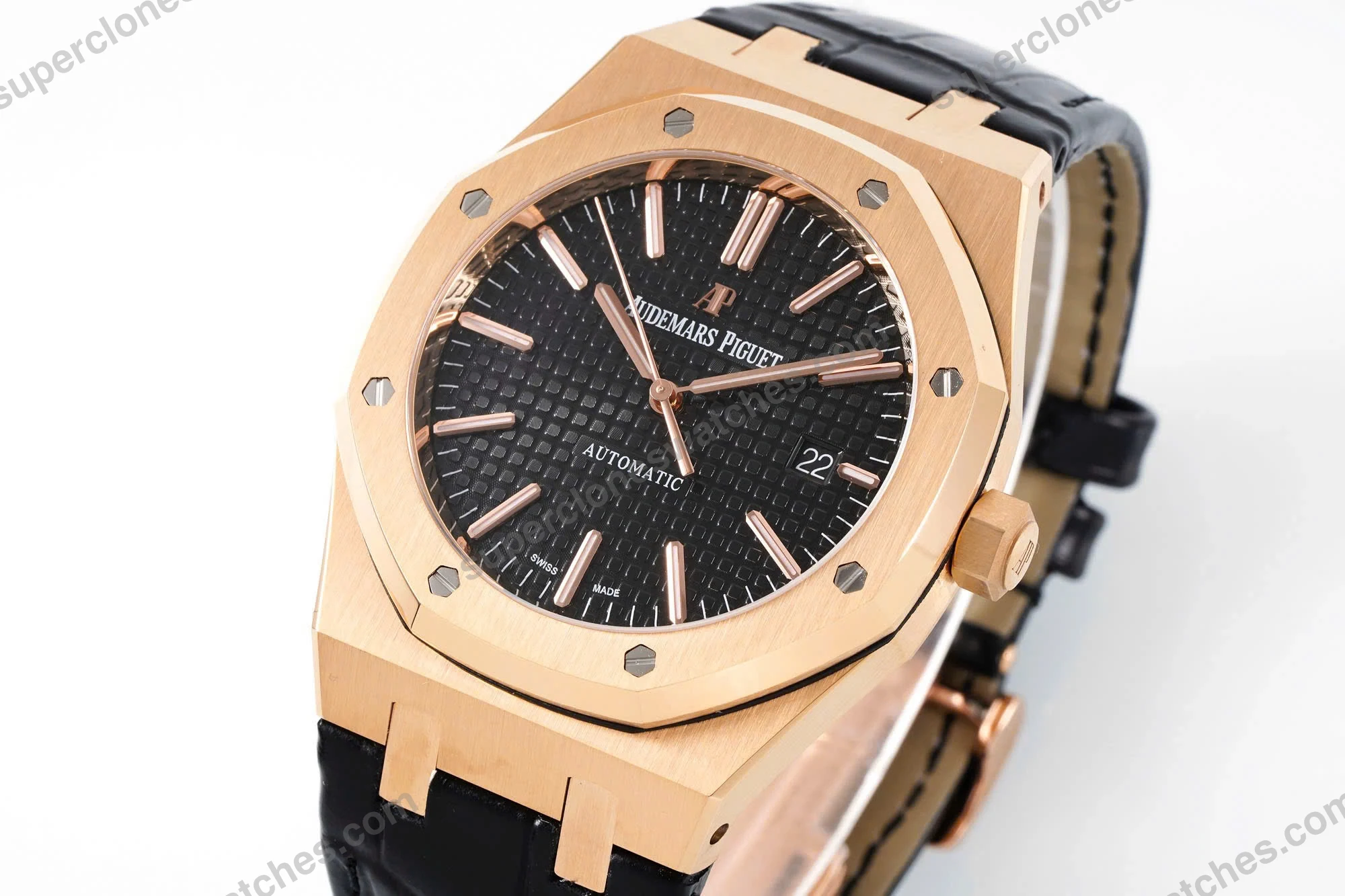 Super-Clone-Audemars-Piguet-Royal-Oak-Selfwinding-15400OR-41mm-Rose-Gold-Steel-4