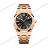 Super-Clone-Audemars-Piguet-Royal-Oak-Selfwinding-15400OR-41mm-Black-Dial-Rose-G-1