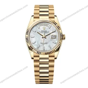 Super-Clone-Rolex-Day-Date-White-Mother-of-Pearl-Diamond-Dial-128238-0123-36-mm-1