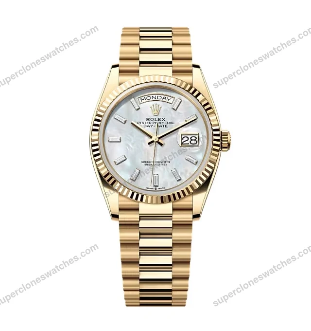 Super-Clone-Rolex-Day-Date-White-Mother-of-Pearl-Diamond-Dial-128238-0123-36-mm-1