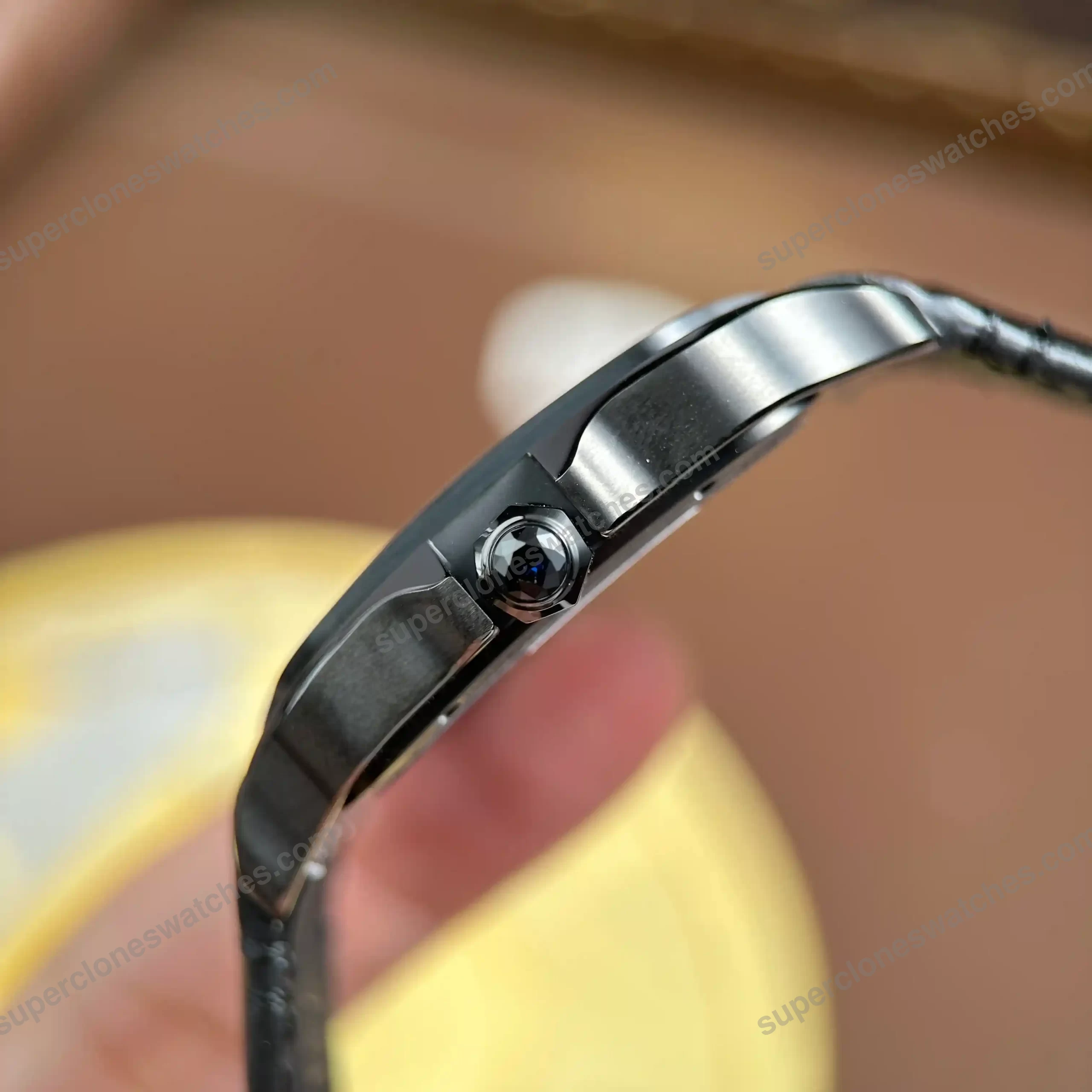 Super-Clone-Cartier-Santos-Large-Skeleton-Black-39mm-5