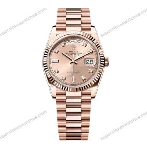 Super-Clone-Rolex-Day-Date-Rose-Diamond-Dial-128235-0009-36-mm-1