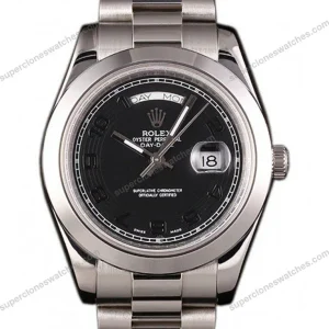 Super-Clone-Rolex-Day-Date-Black-Dial-80294-40-mm-1