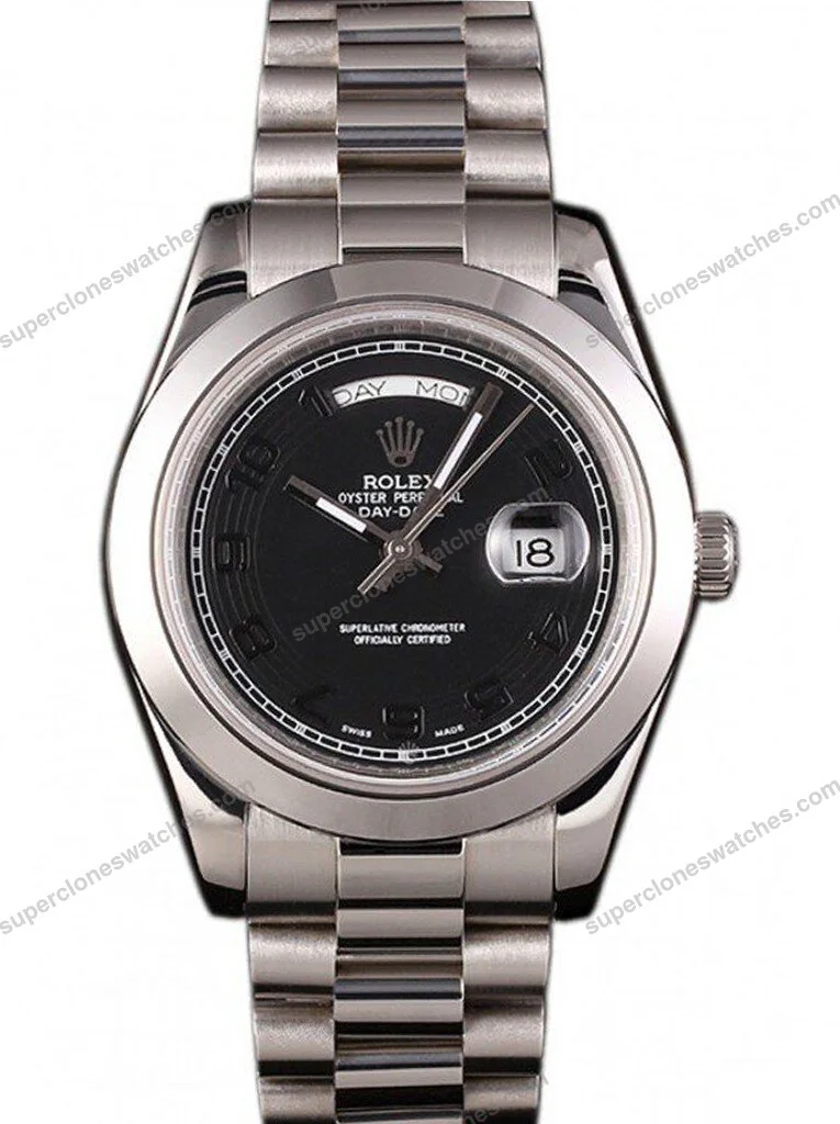 Super-Clone-Rolex-Day-Date-Black-Dial-80294-40-mm-1