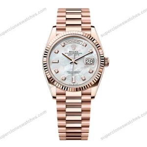 Super-Clone-Rolex-Day-Date-White-Mother-of-Pearl-Diamond-Dial-128235-0029-36-mm-1