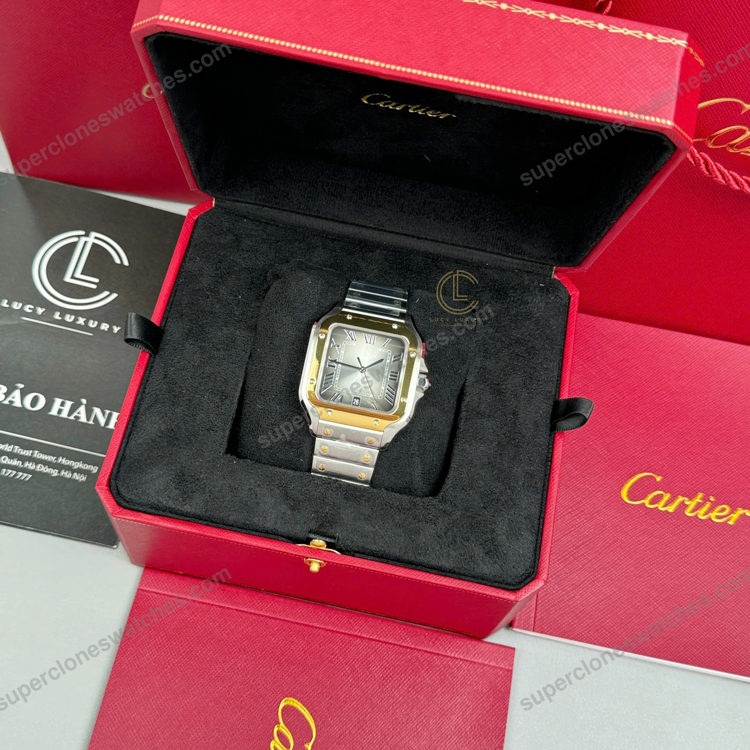 Super-Clone-Cartier-Santos-De-Cartier-CRW2SA0030-Demi-Yellow-Gold-8