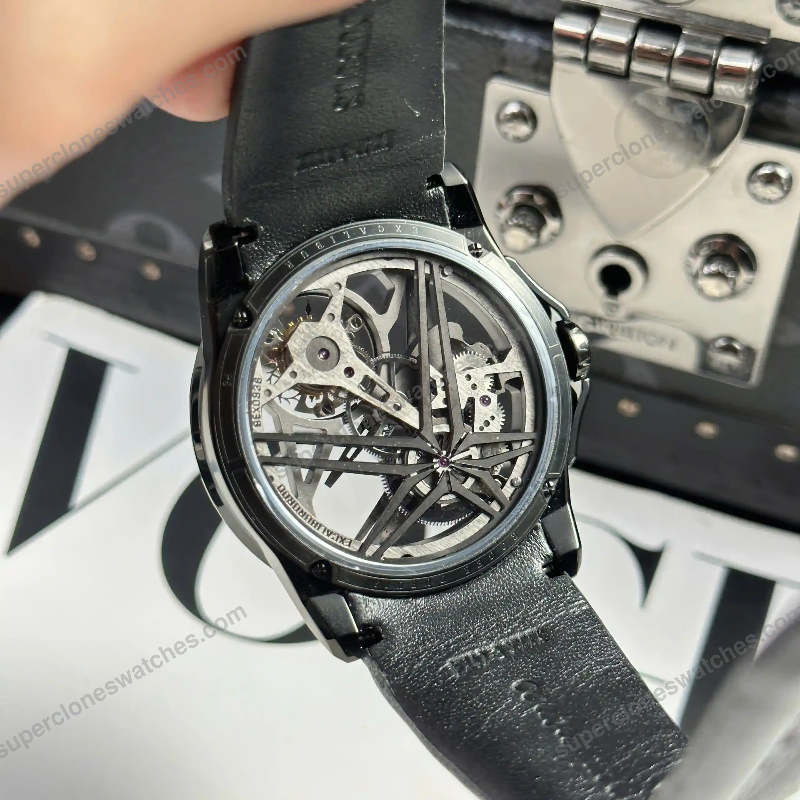 Super-Clone-Roger-Dubuis-Excalibur-Grey-Dlc-Titanium-RDDBEX0889-42mm-8211-8