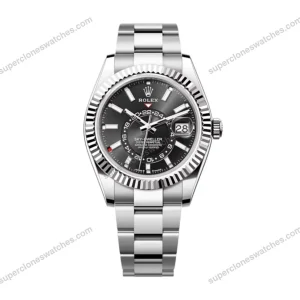 Super-Clone-Rolex-Sky-Dweller-Bright-black-Dial-336934-Oyster-1