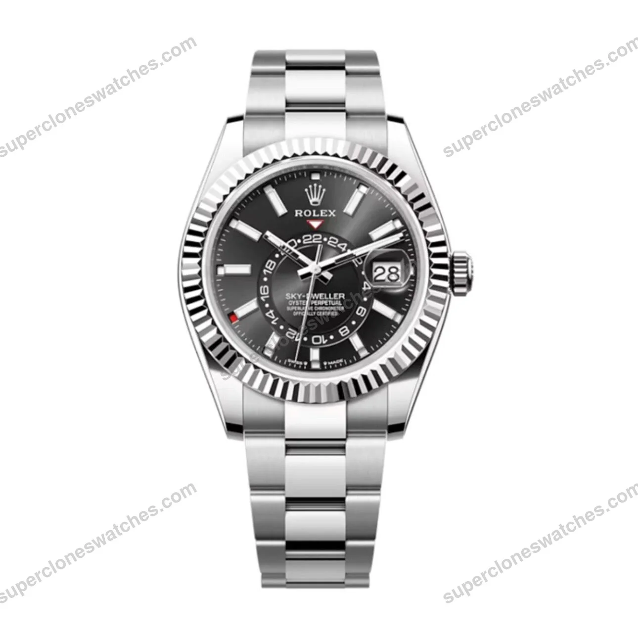 Super-Clone-Rolex-Sky-Dweller-Bright-black-Dial-336934-Oyster-1