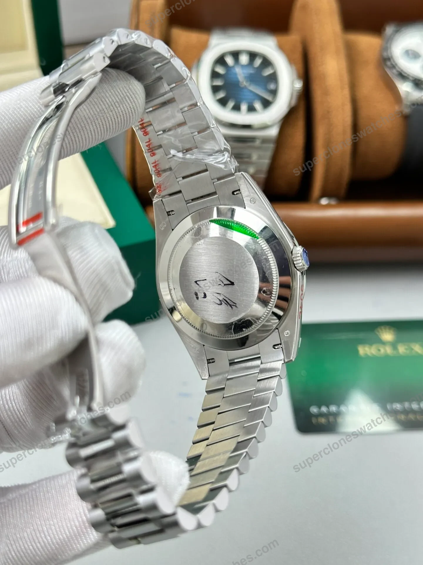 Super-Clone-Rolex-Day-Date-Bright-Black-Dial-228236-0003-40-mm-8