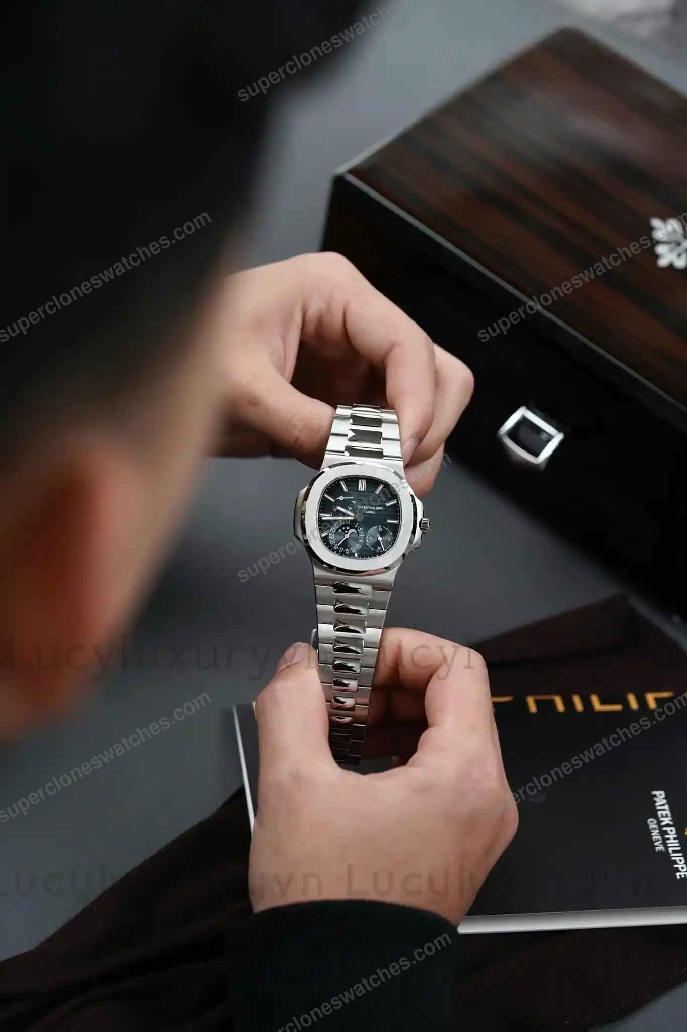 Super-Clone-Patek-Philippe-Nautilus-57121A-001-Blue-Steels-4