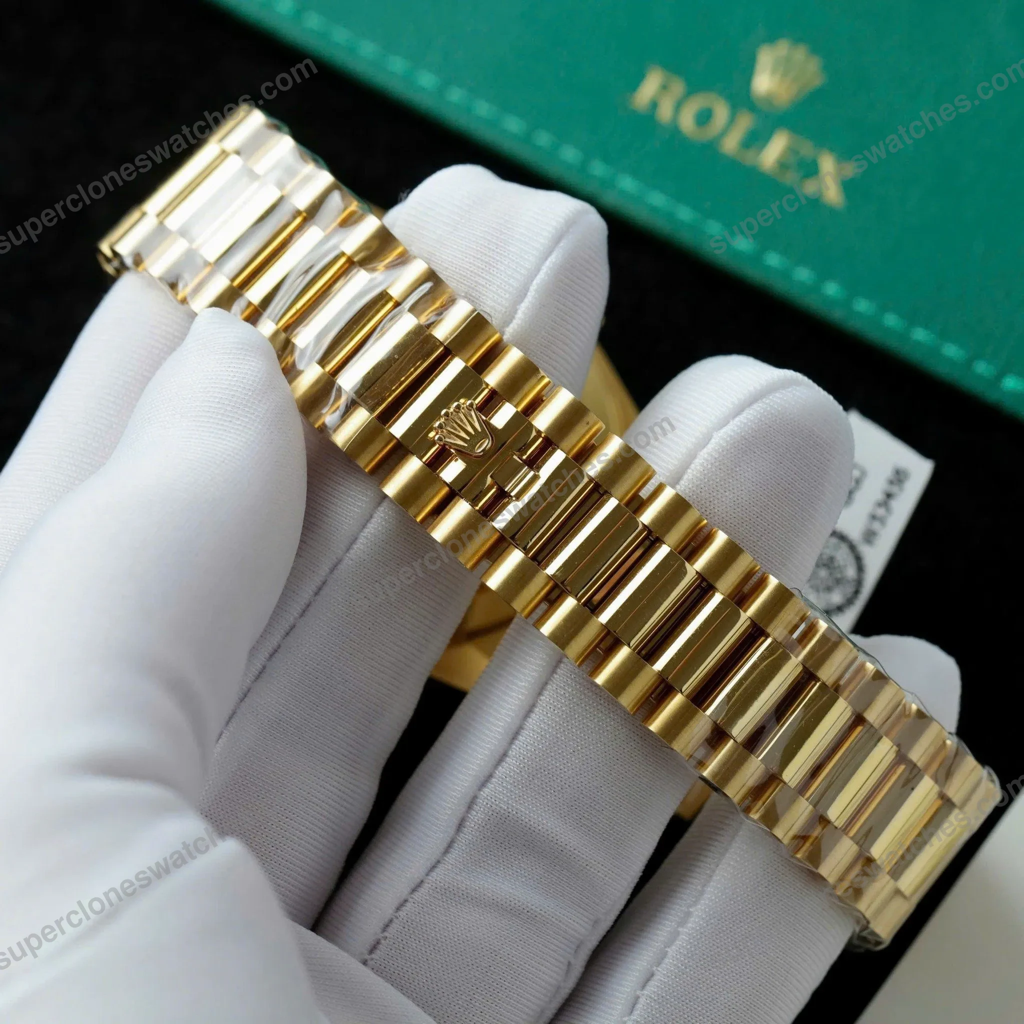 Super-Clone-Rolex-Day-Date-Bright-black-Dial-228348RBR-40-mm-4