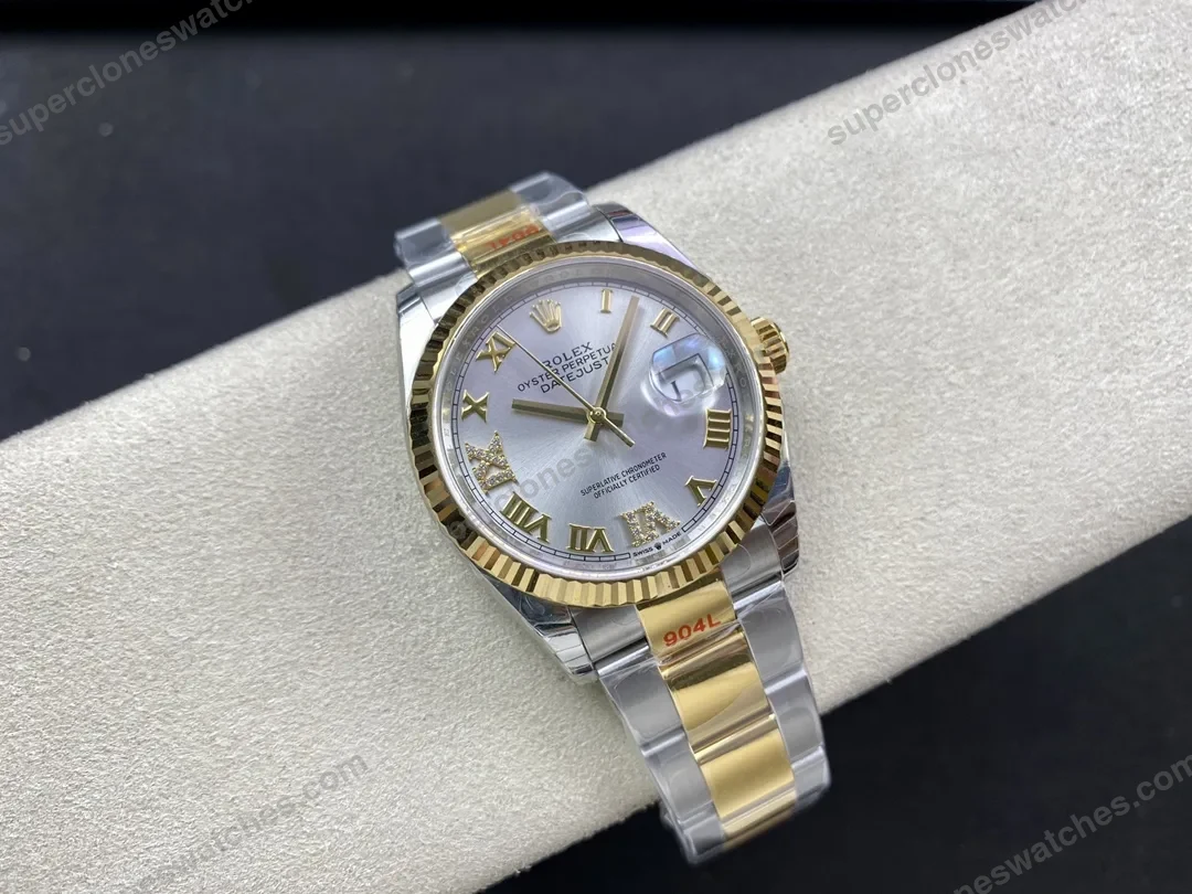 super-clone-rolex-datejust-white-roman-dial-126233-0030-36-mm-view-8