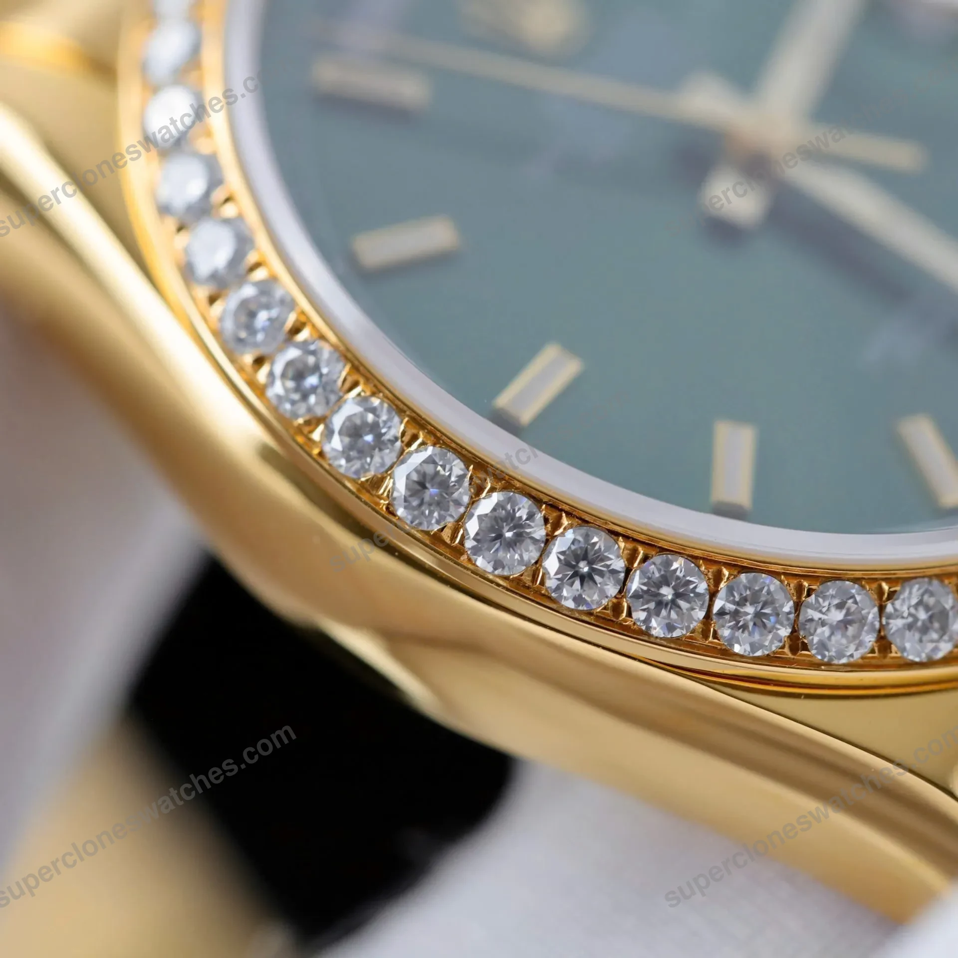 Super-Clone-Rolex-Day-Date-Bright-Green-Diamond-Dial-128398tbr-0035-36-mm-7