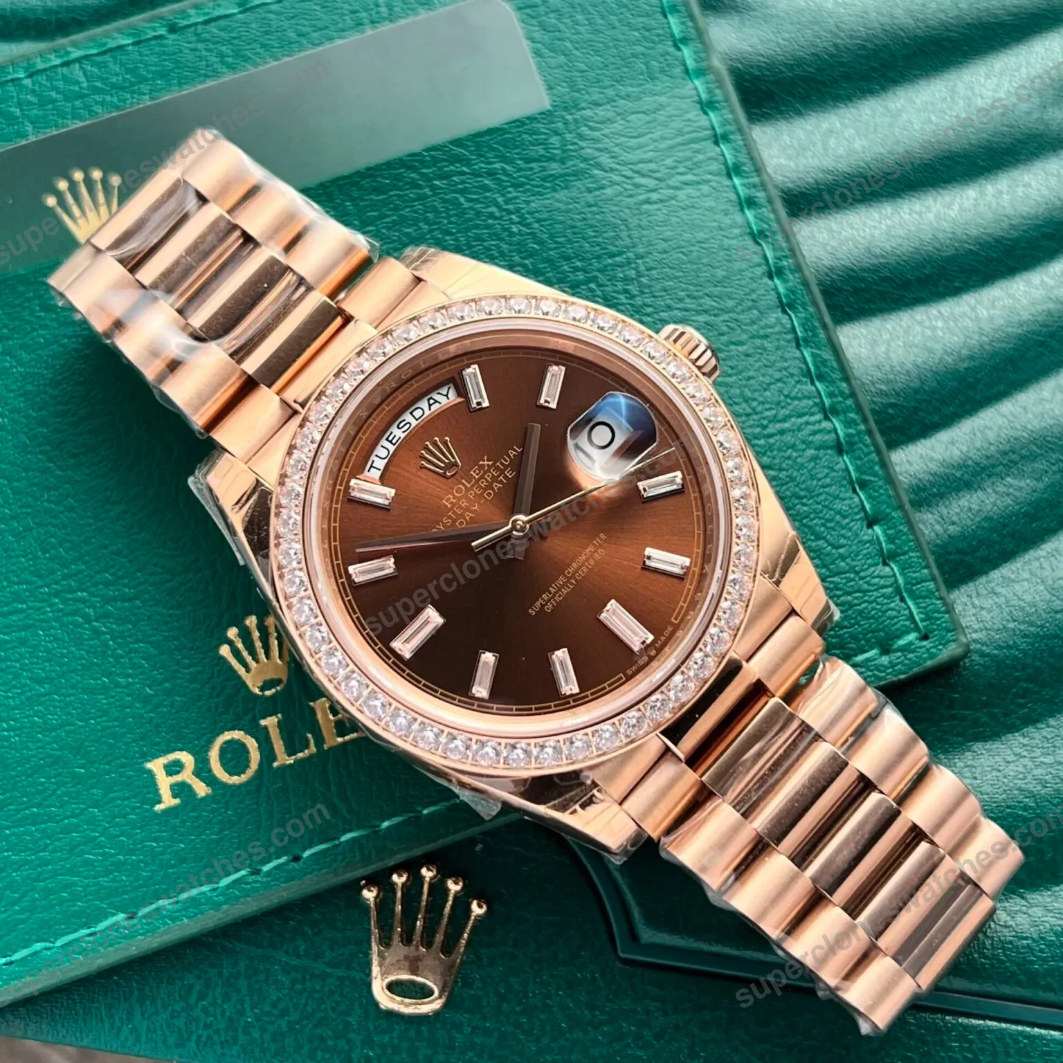 Super-Clone-Rolex-Day-Date-Brown-Ombre-Dial-128345rbr-0075-36-mm-2