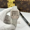 Super-Clone-Cartier-Santos-de-Cartie-Larger-Full-Diamond-Demi-Rose-Gold-39.8mm-a-1