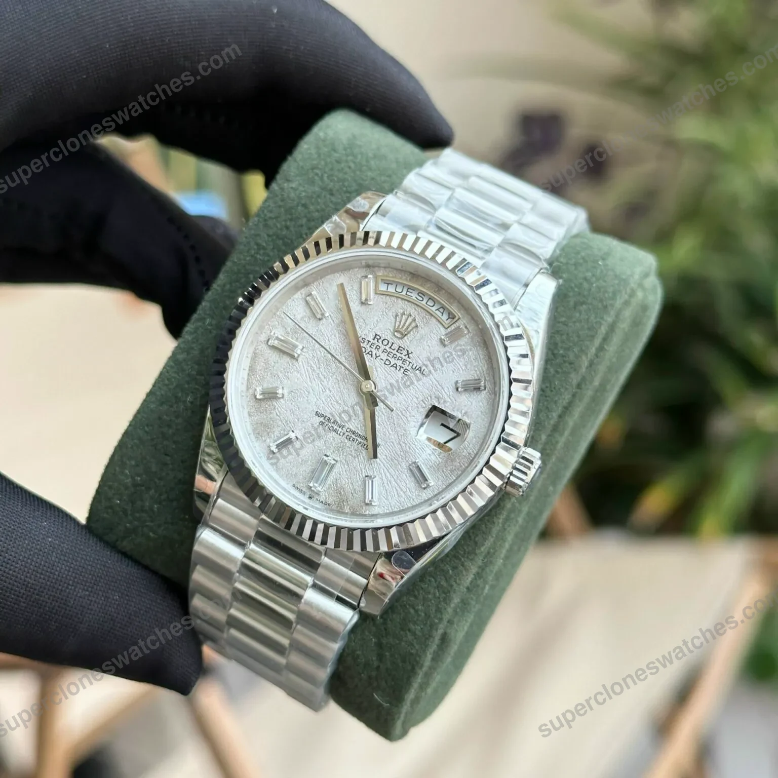 Super-Clone-Rolex-Day-Date-Meteorite-Diamond-Dial-228236-0011-40-mm-3